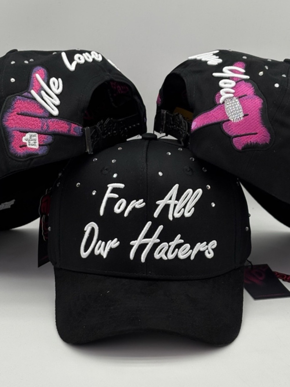 Black Kids Cap with Pink Accents - For All Our Haters